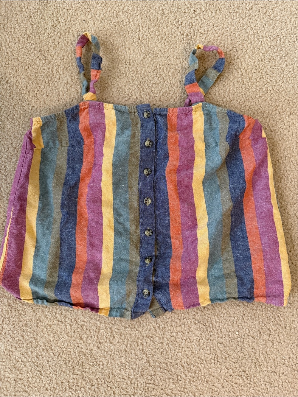 Madewell Striped Sleeveless Crop Top